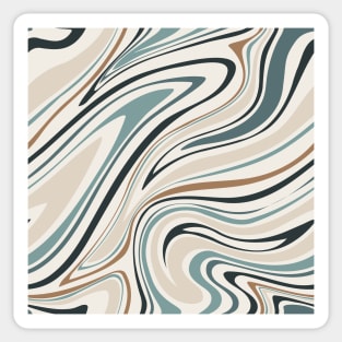 Groovy Swirling Liquid Pattern - Seafoam Sticker